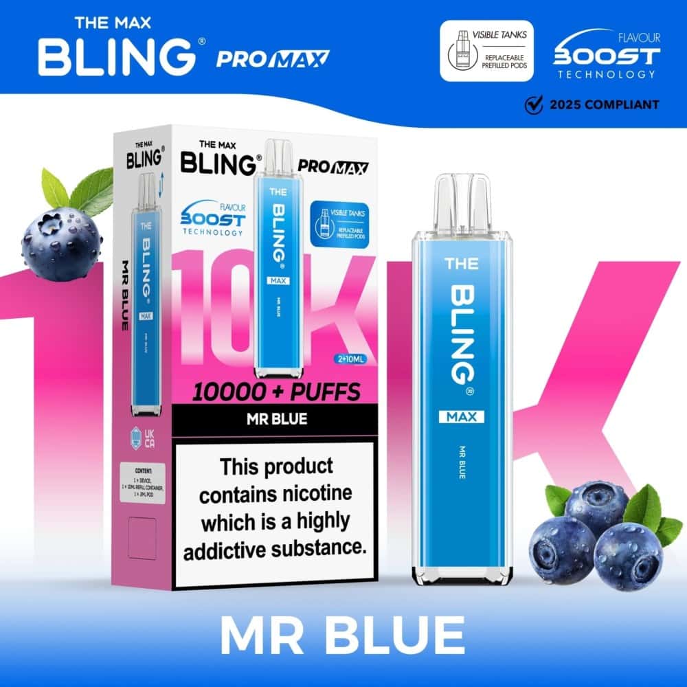 The Crystal Bling Max 10k Vape Kit Box of 5
