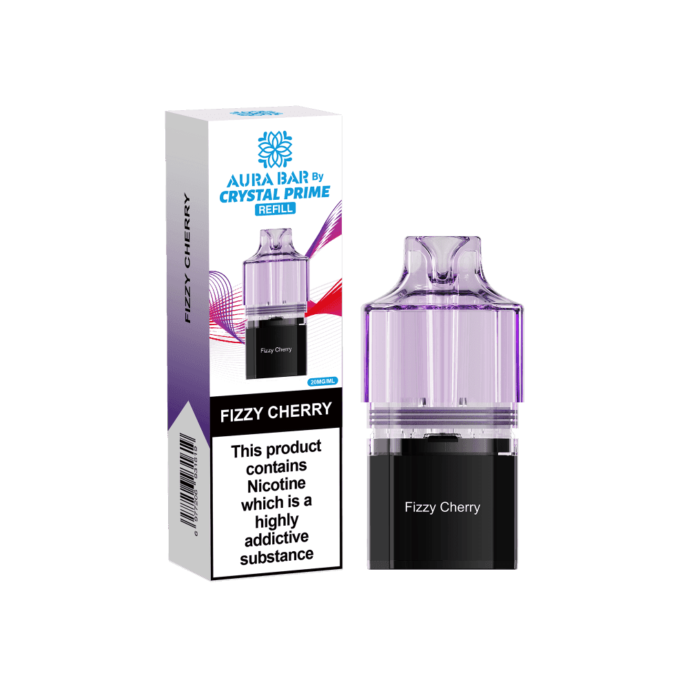 Crystal Prime 10000 Vape Pods - Fizzy Cherry - Box of 5