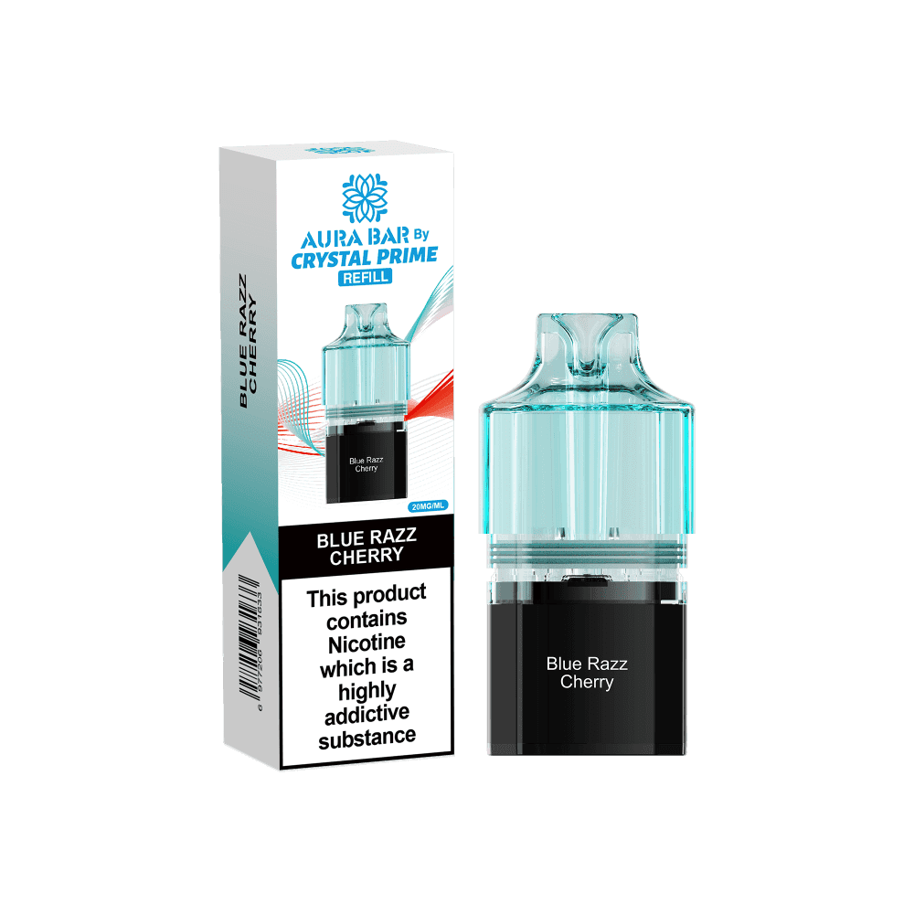 Crystal Prime 10000 Vape Pods - Blue Razz Cherry - Box of 5