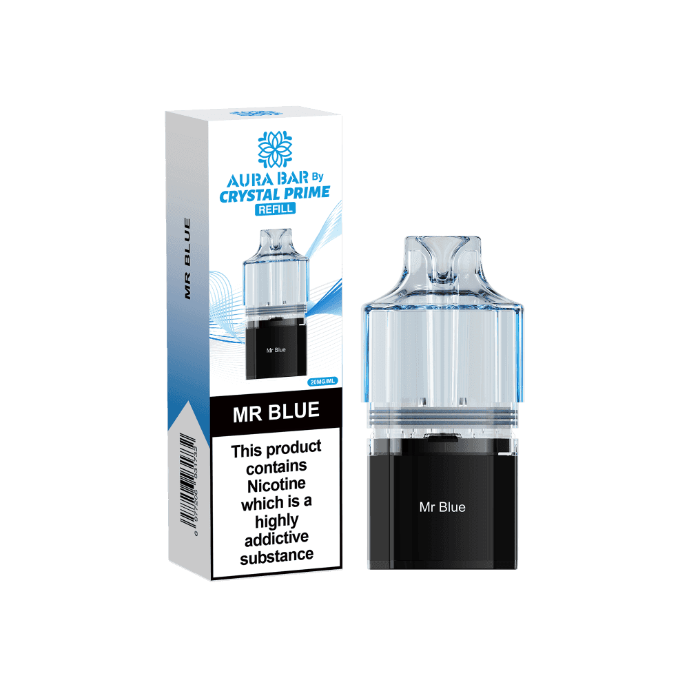 Crystal Prime 10000 Vape Pods - Mr Blue - Box of 5