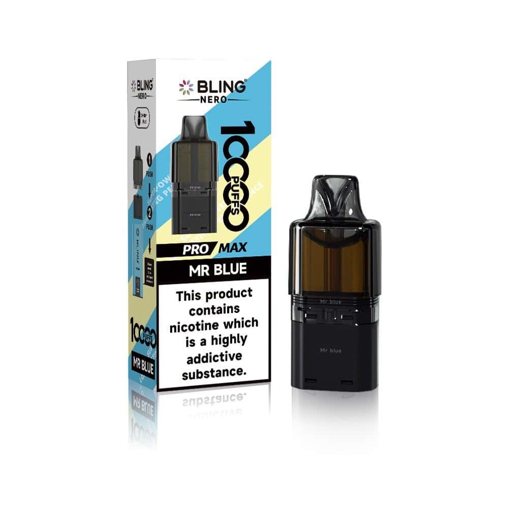 Crystal Bling Nero 10k Pods - Mr Blue - 5Packs