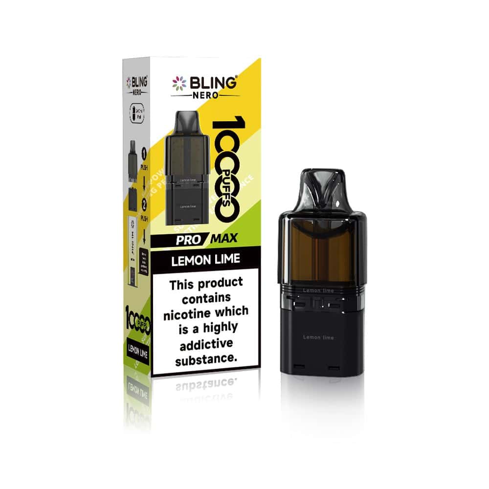 Crystal Bling Nero 10k Pods - Lemon Lime - 5Packs