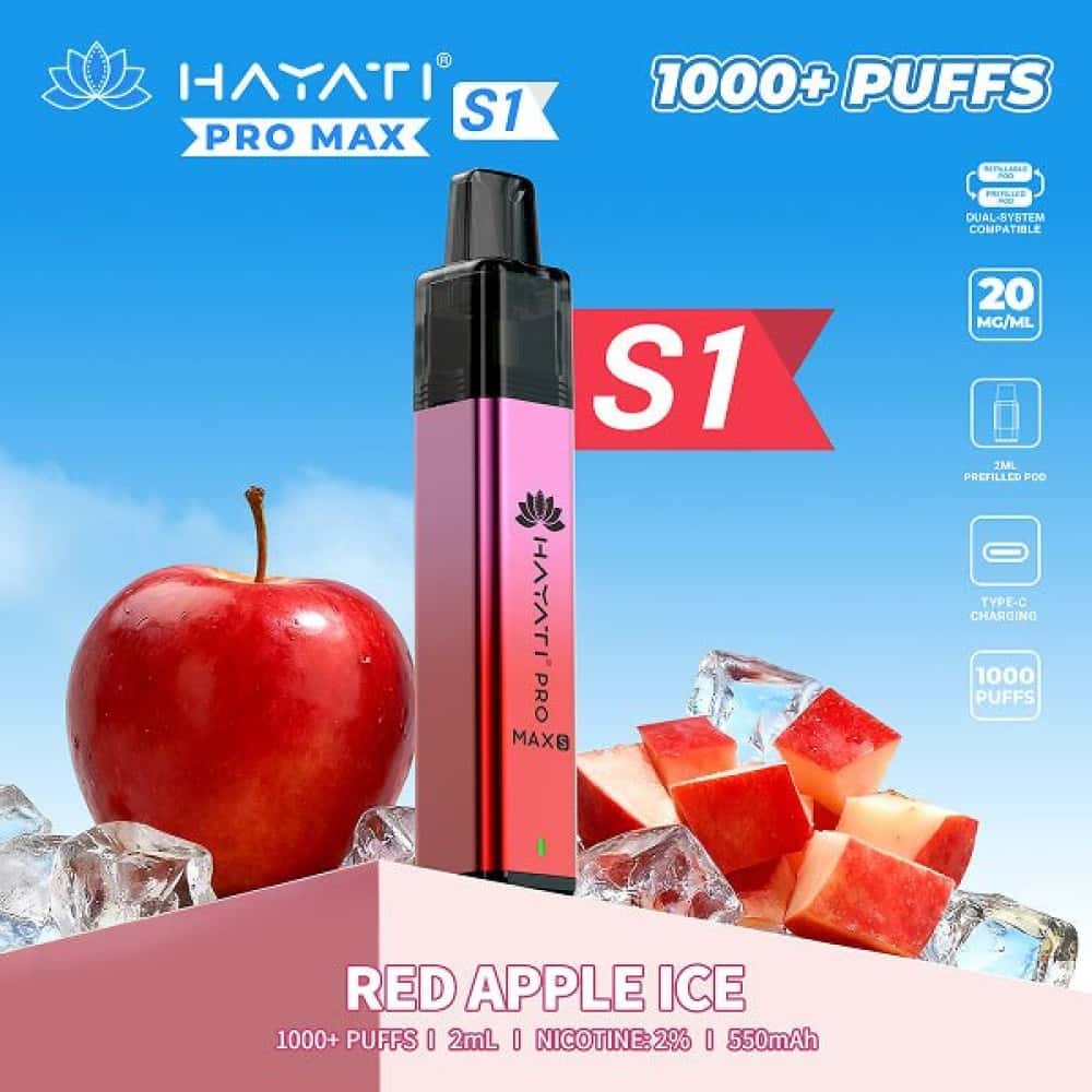 Hayati Pro Max S1 - Red Apple Ice - 10Packs