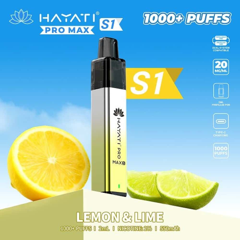 Hayati Pro Max S1 - Lemon Lime - 10Packs