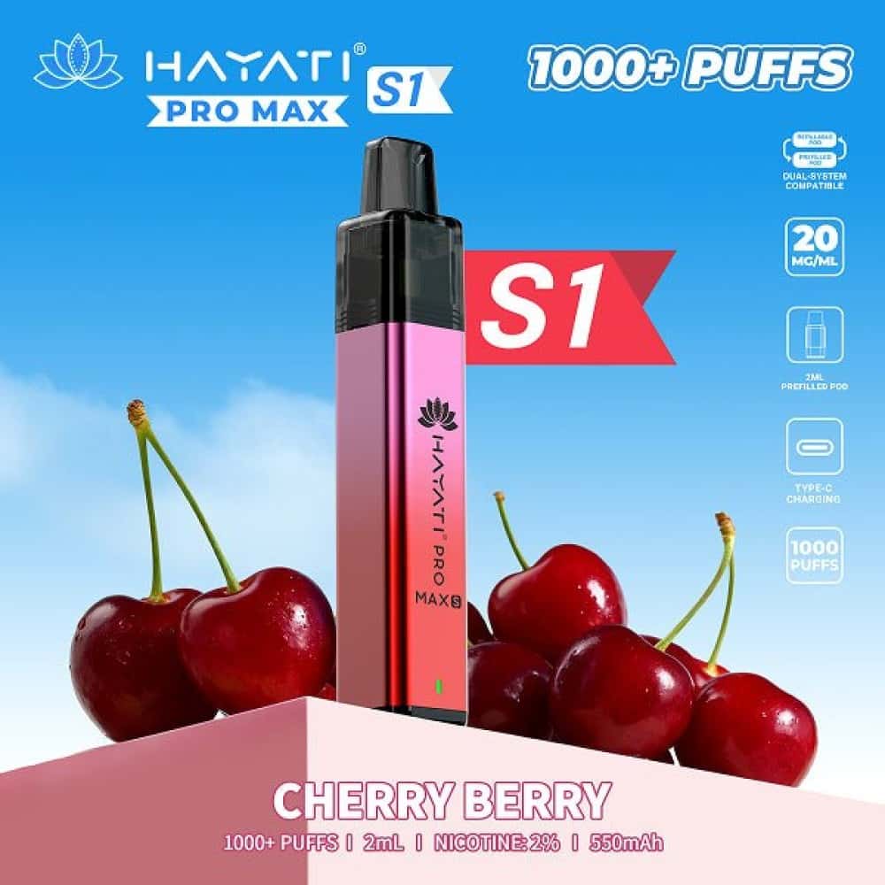 Hayati Pro Max S1 - Cherry Berry - 10Packs