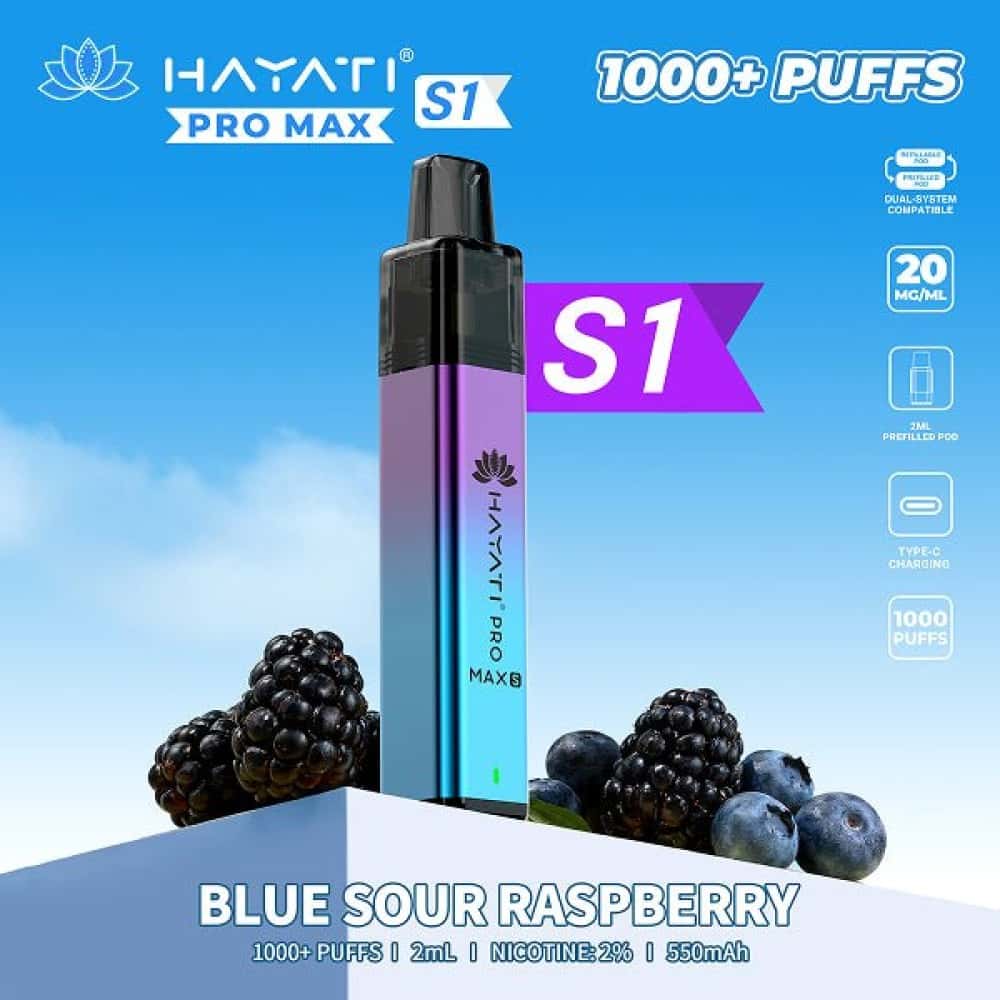 Hayati Pro Max S1 - Blue Sour Raspberry - 10Packs