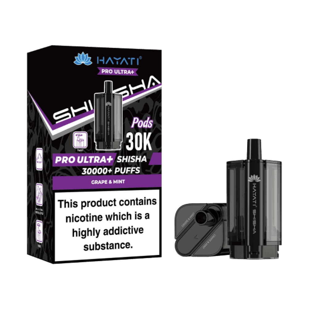 Hayati Shisha Pro Max Plus 30k Pods - Grape Mint