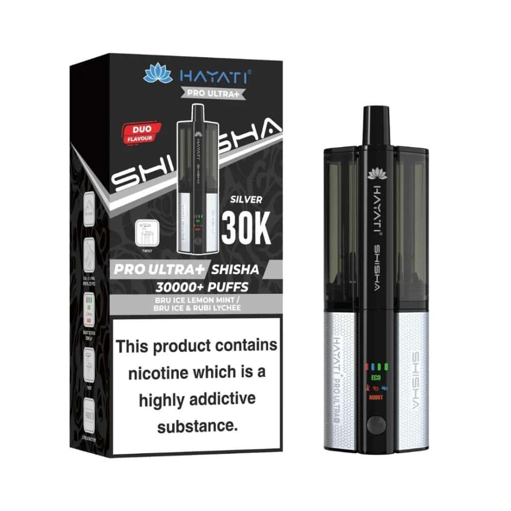 Hayati Shisha Pro Max Plus 30k - Silver Edition