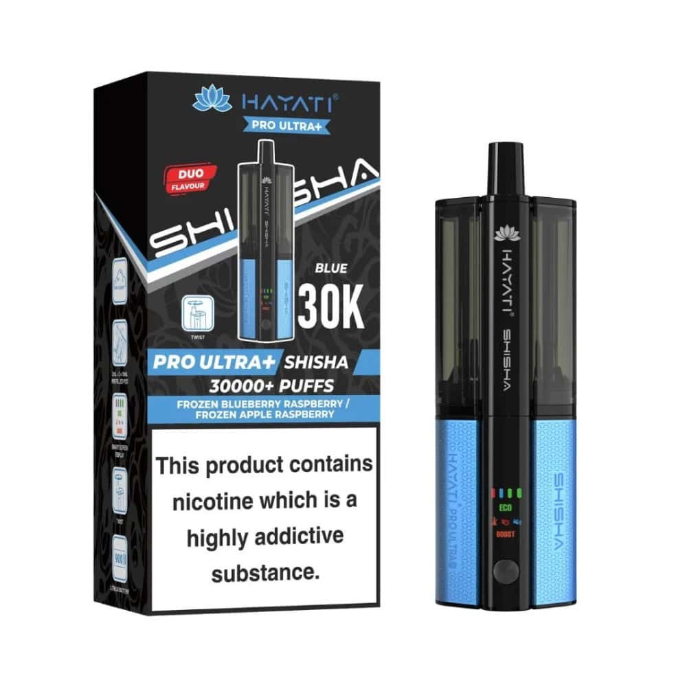 Hayati Shisha Pro Max Plus 30k - Frozen Blueberry Raspberry/Frozen Apple Raspberry