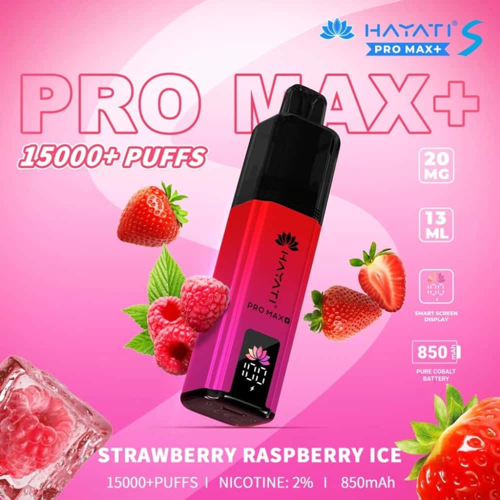 Hayati Pro Max + Plus S 15000 - Strawberry Raspberry Ice