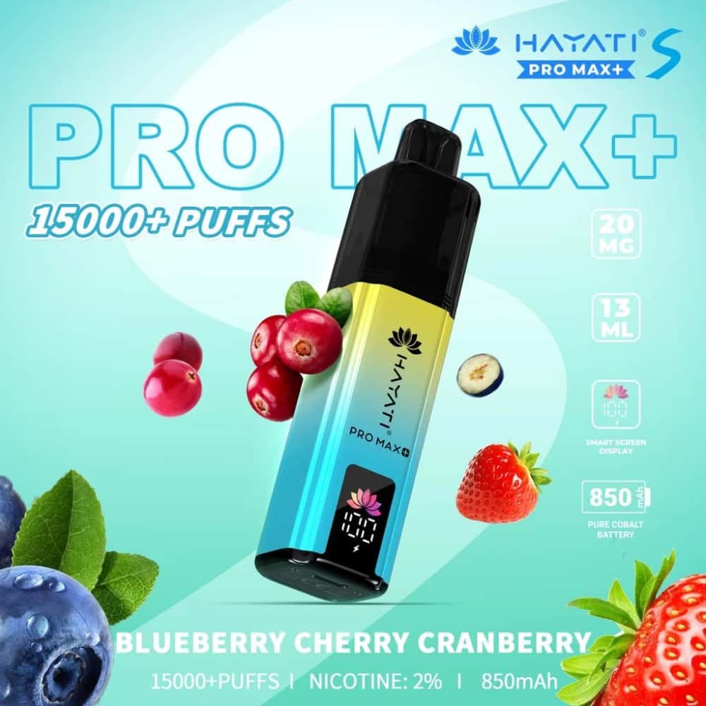 Hayati Pro Max + Plus S 15000 - Blueberry Cherry Cranberry