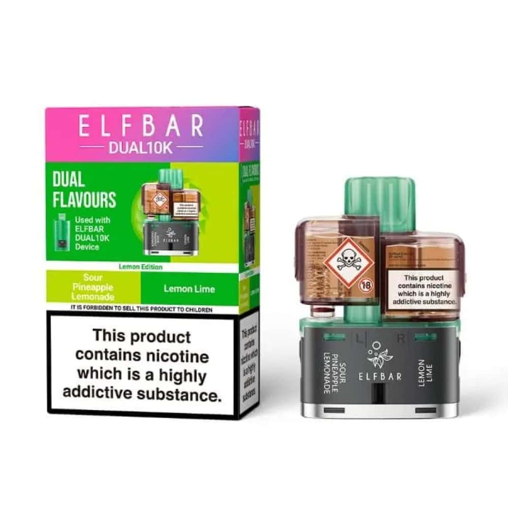 Elf Bar Dual 10k Pods - Sour Pineapple Lemonade/Lemon Lime
