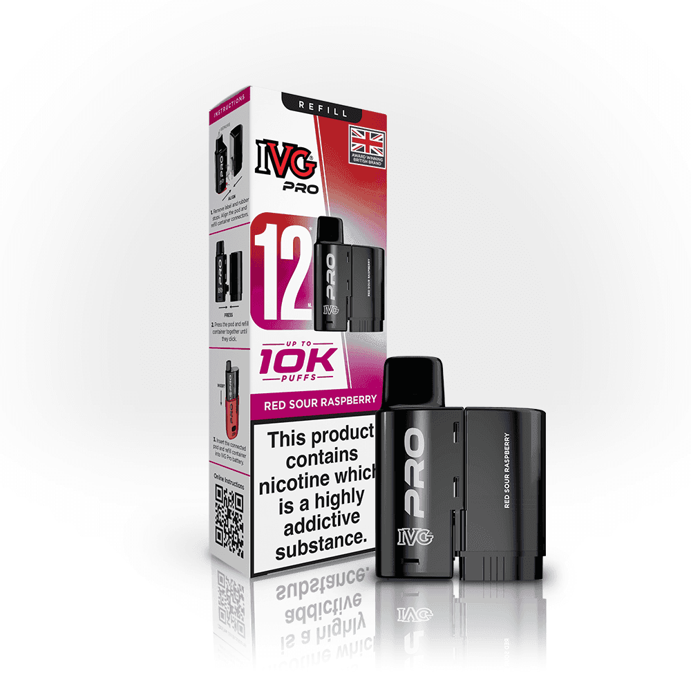 IVG Pro 12 Pods -Red Sour Raspberry - Pack of 5