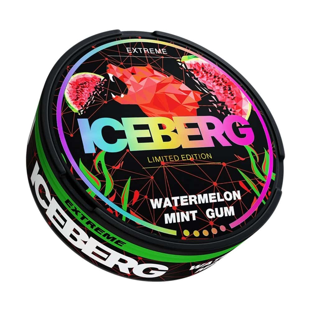 Iceberg  Nicotine Pouches Watermelon Mint Gum  - 30mg - 10Packs