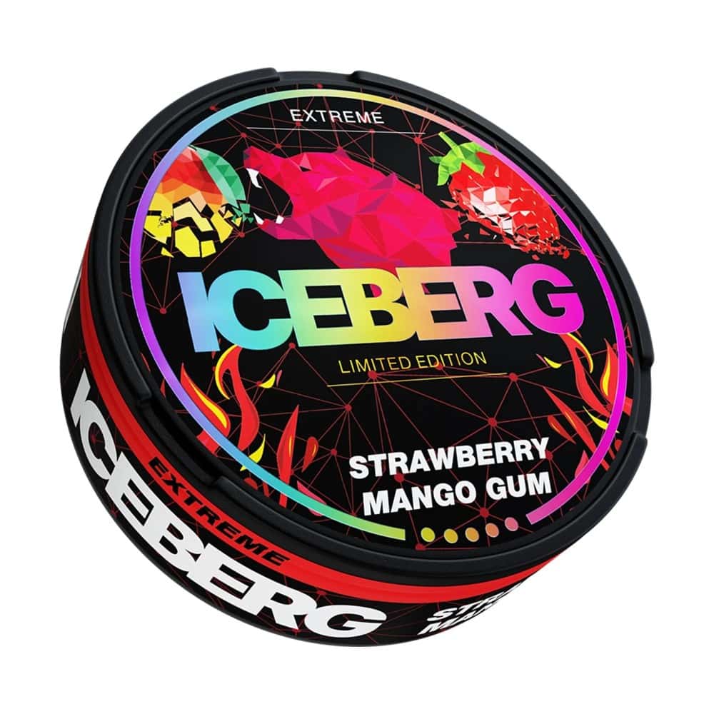Iceberg  Nicotine Pouches Strawberry Mango Gum  - 30mg - 10Packs