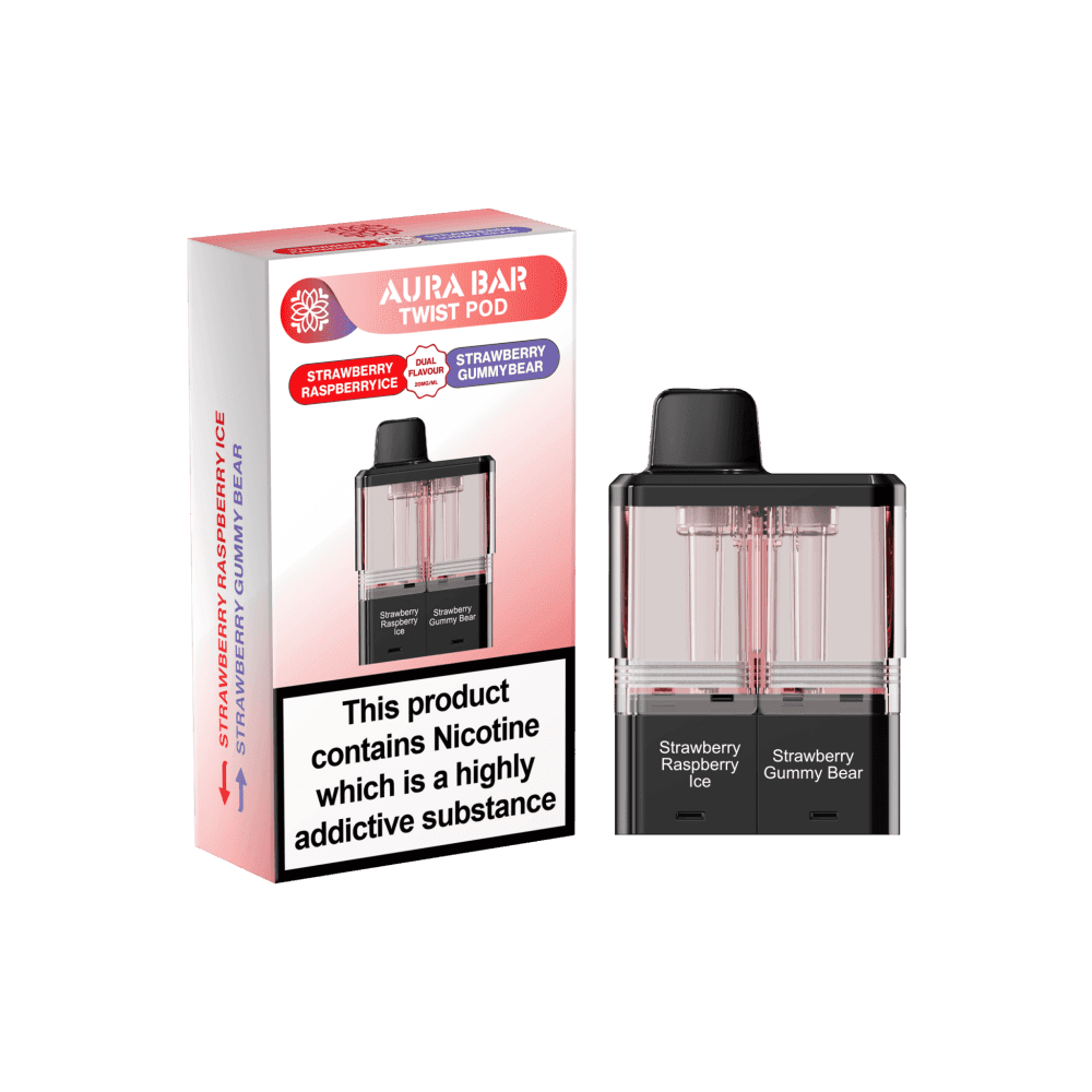 Crystal Prime Twist 40k Pods - Strawberry Raspberry Ice/Strawberry Gummy Bear