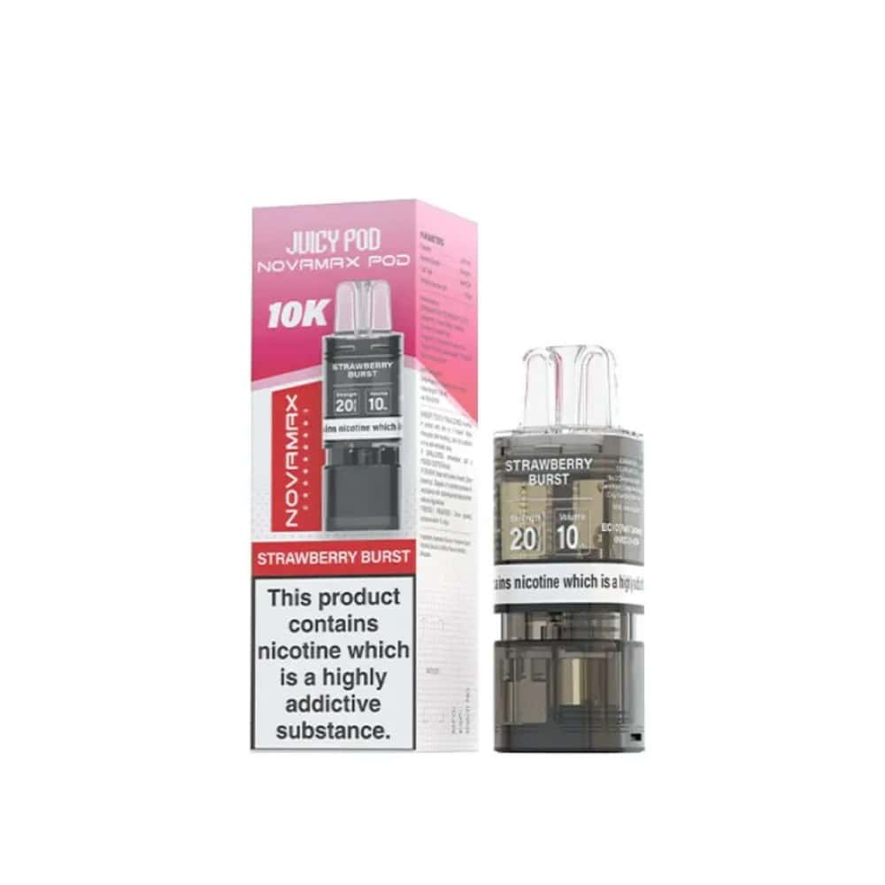 Juicy Pod Novamax 10k Kit - Strawberry Burst - 5Packs