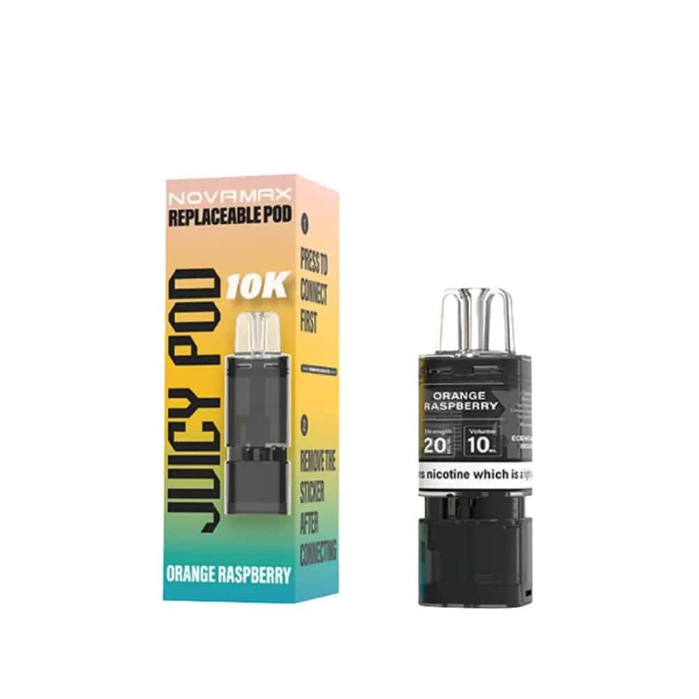 Juicy Pod Novamax 10k Kit - Orange Raspberry - 5Packs