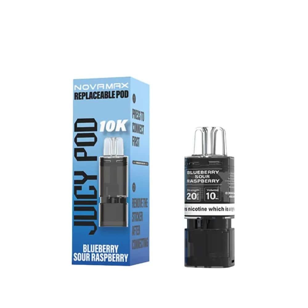 Juicy Pod Novamax 10k Kit - Blueberry Sour Raspberry - 5Packs