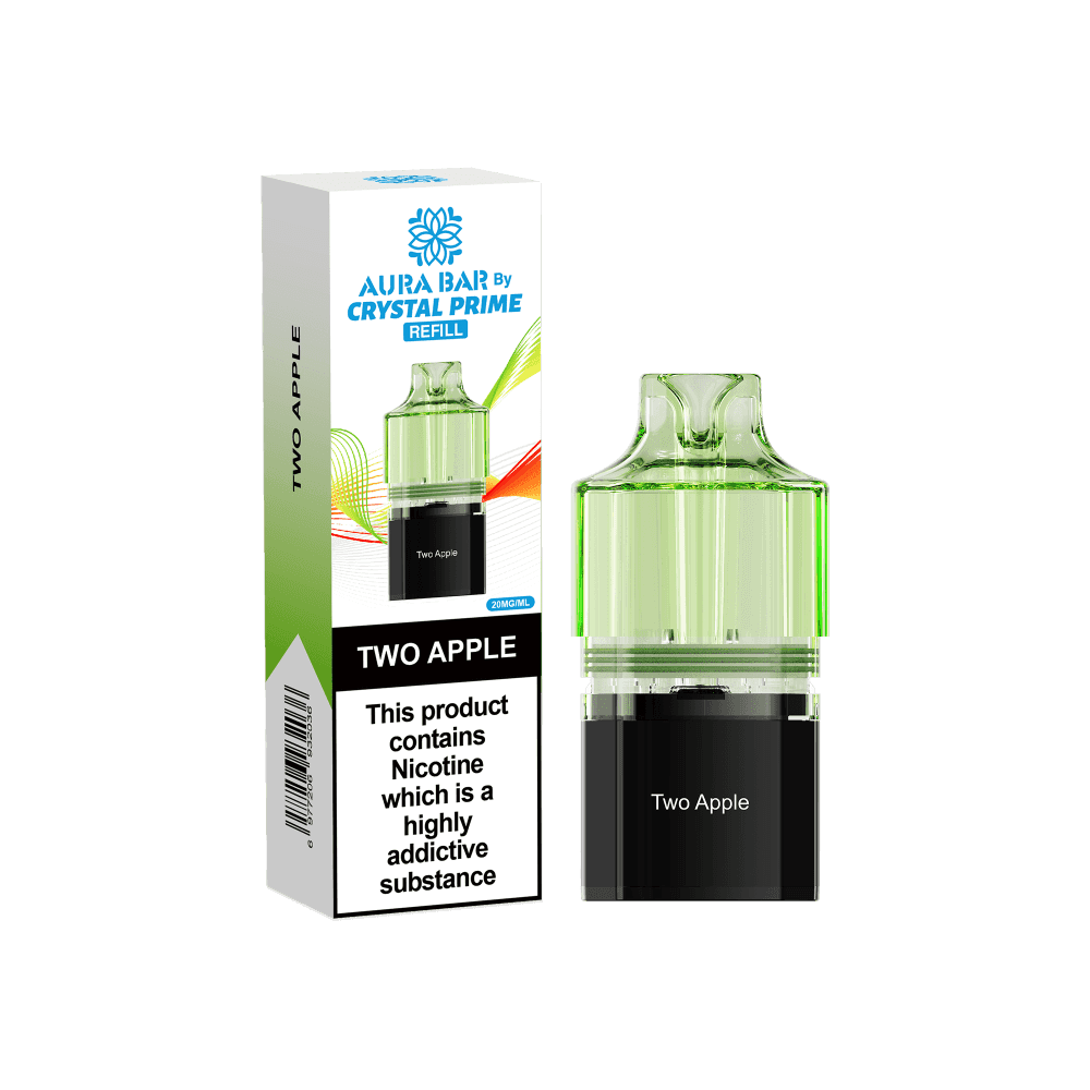 Crystal Prime 10000 Vape Pods - Two Apple