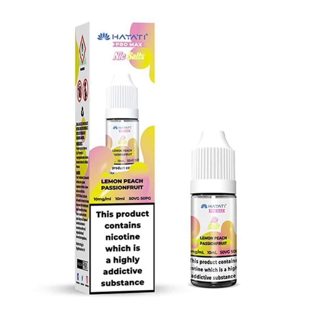 Hayati Pro Max Nic Salts E-liquids - Lemon Peach Passionfruit