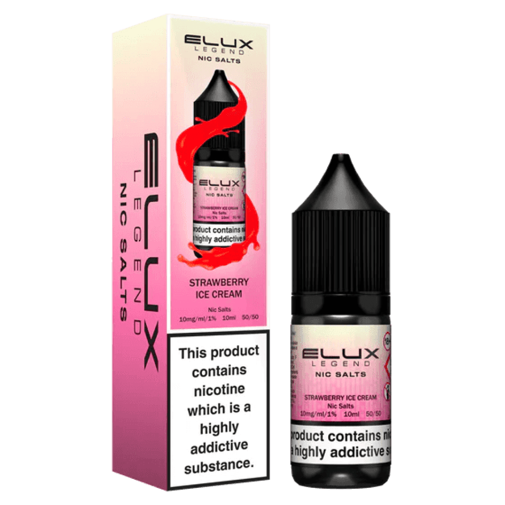 Elux Legend Nic Salts Liquid - Strawberry Ice Cream