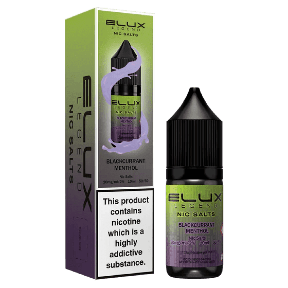 Elux Legend Nic Salts Liquid - Blackcurrant Menthol