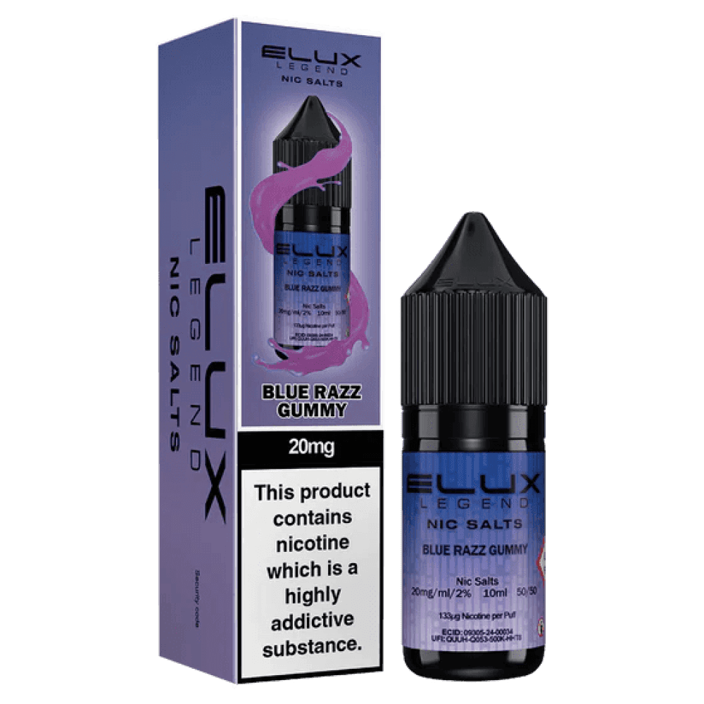 Elux Legend Nic Salts Liquid - Blue Razz Gummy