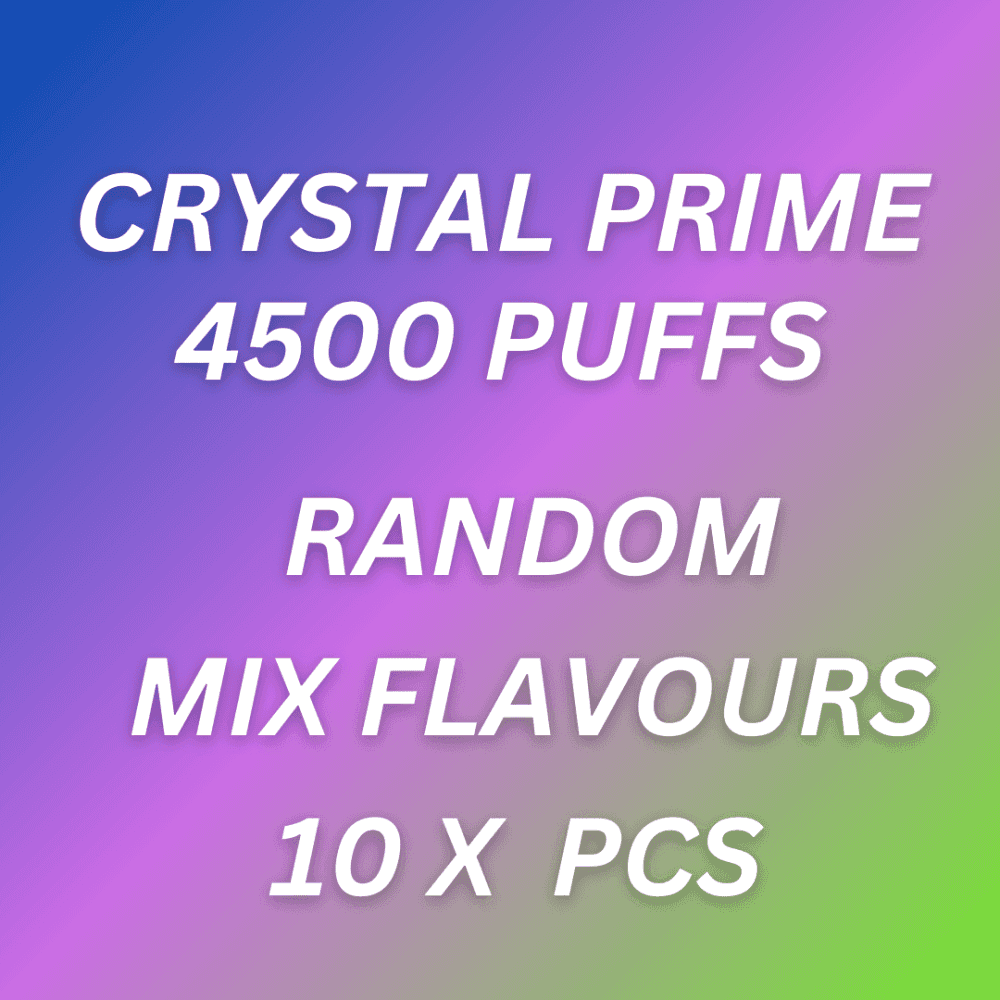 Crystal Prime Pro 4500 Puffs - Box of 10 (Random Mixed Flavours)