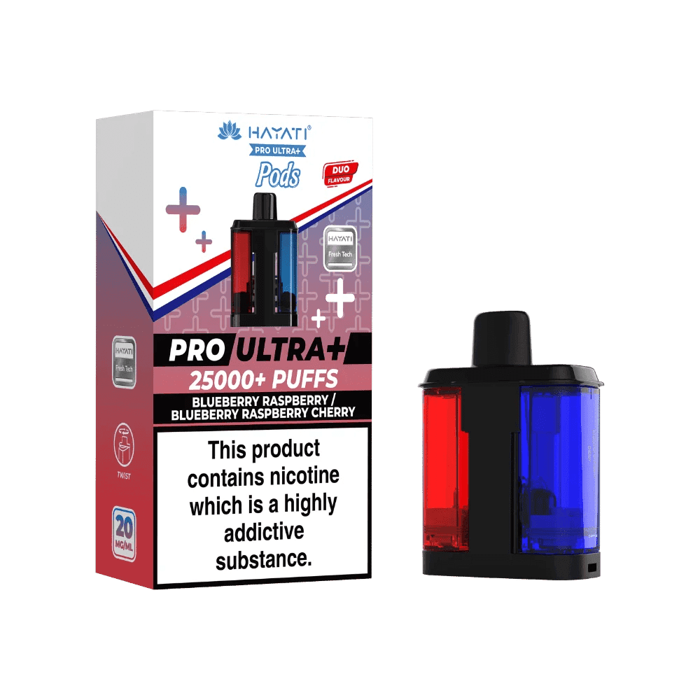 Hayati Pro Ultra Plus 25k Pods  - Blueberry Raspberry/Blueberry Raspberry Cherry