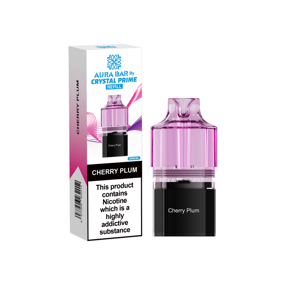 Crystal Prime 10000 Vape Pods - Cherry Plum - Box of 5