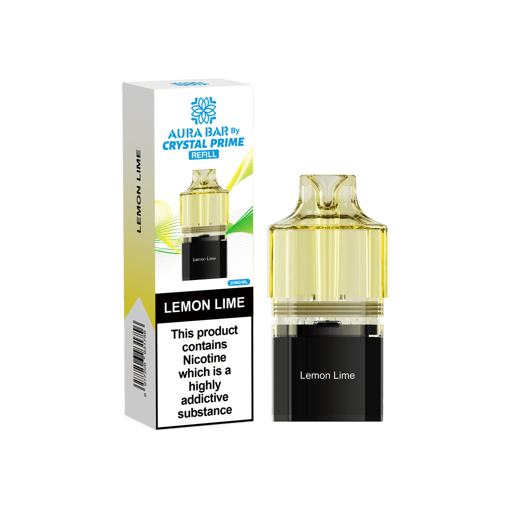 Crystal Prime 10000 Vape Pods - Lemon Lime - Box of 5