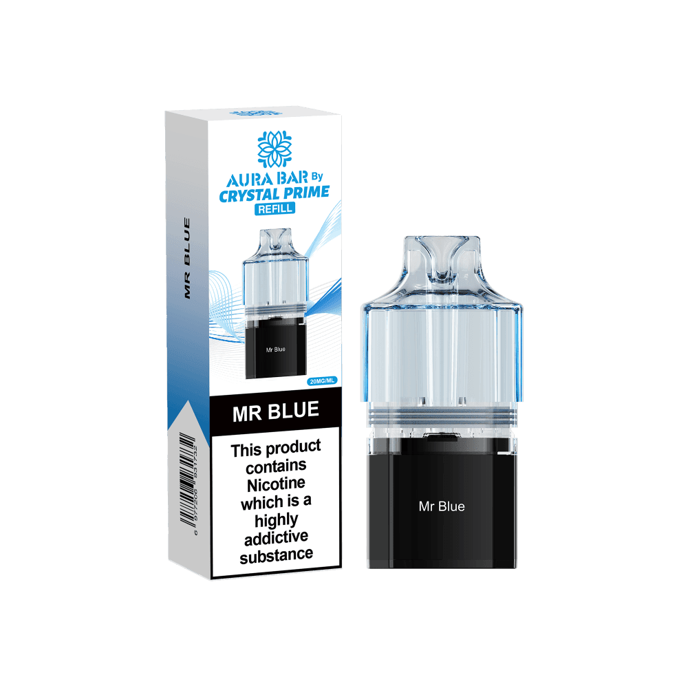 Crystal Prime 10000 Vape Pods - Mr Blue - Box of 5