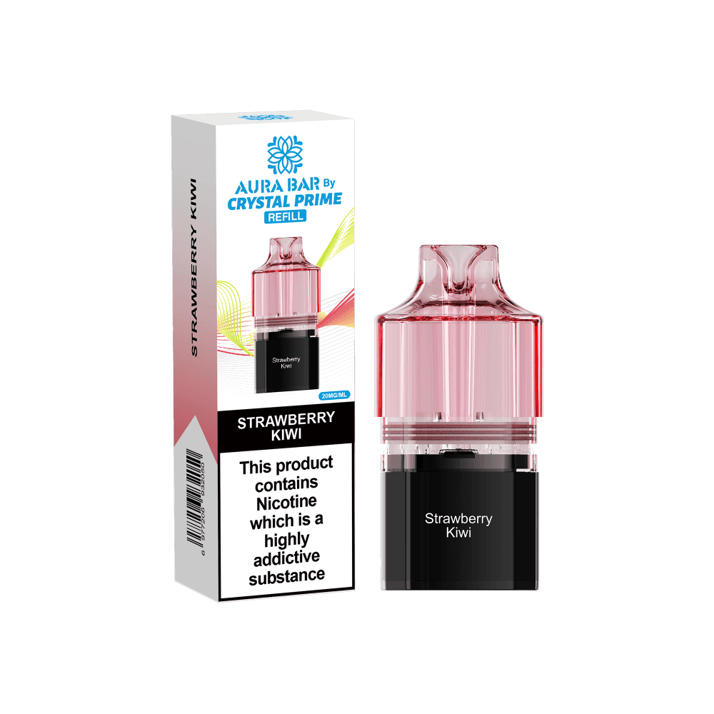 Crystal Prime 10000 Vape Pods - Strawberry Kiwi - Pack of 5