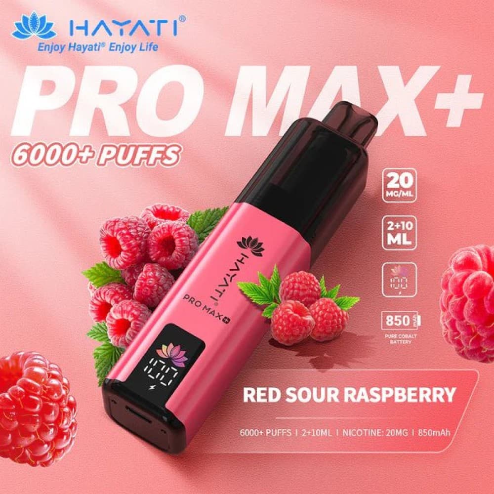 Hayati Pro Max+ 6000 Puffs - Red Sour Raspberry