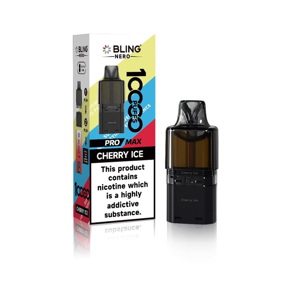 Crystal Bling Nero 10k Pods - Cherry Ice - 5Packs