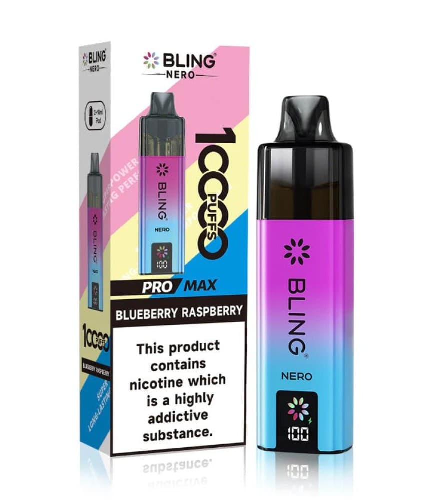 Crystal Bling Nero 10k Vape - Blueberry Raspberry - 5Packs