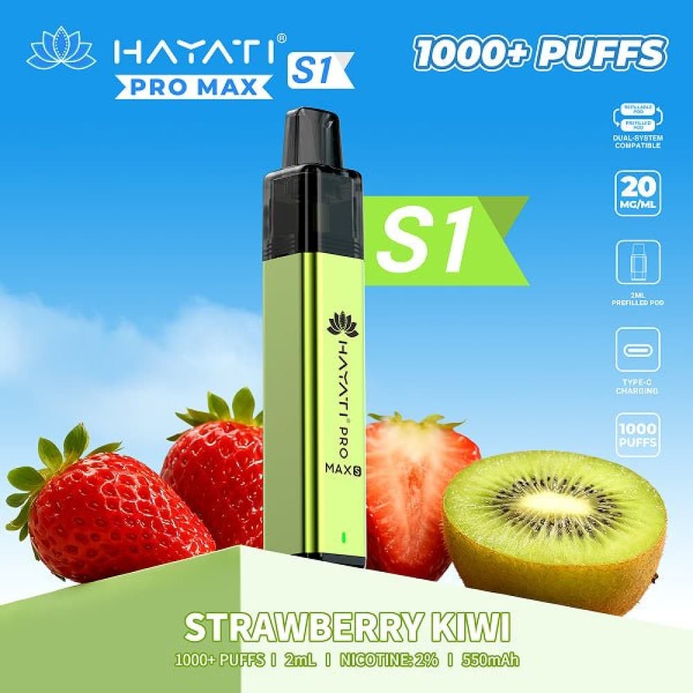 Hayati Pro Max S1 - Strawberry Kiwi - 10Packs