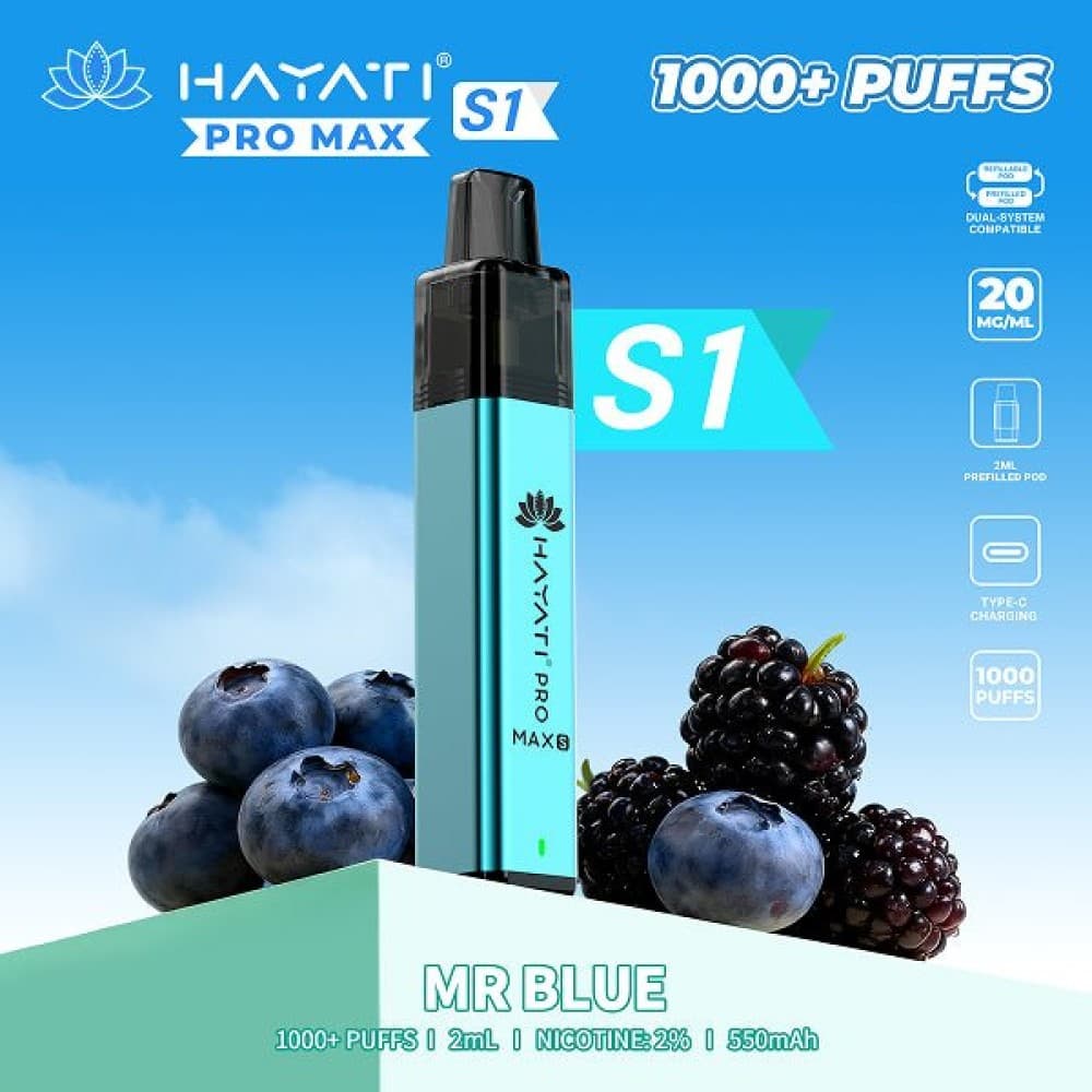 Hayati Pro Max S1 - Mr Blue - 10Packs