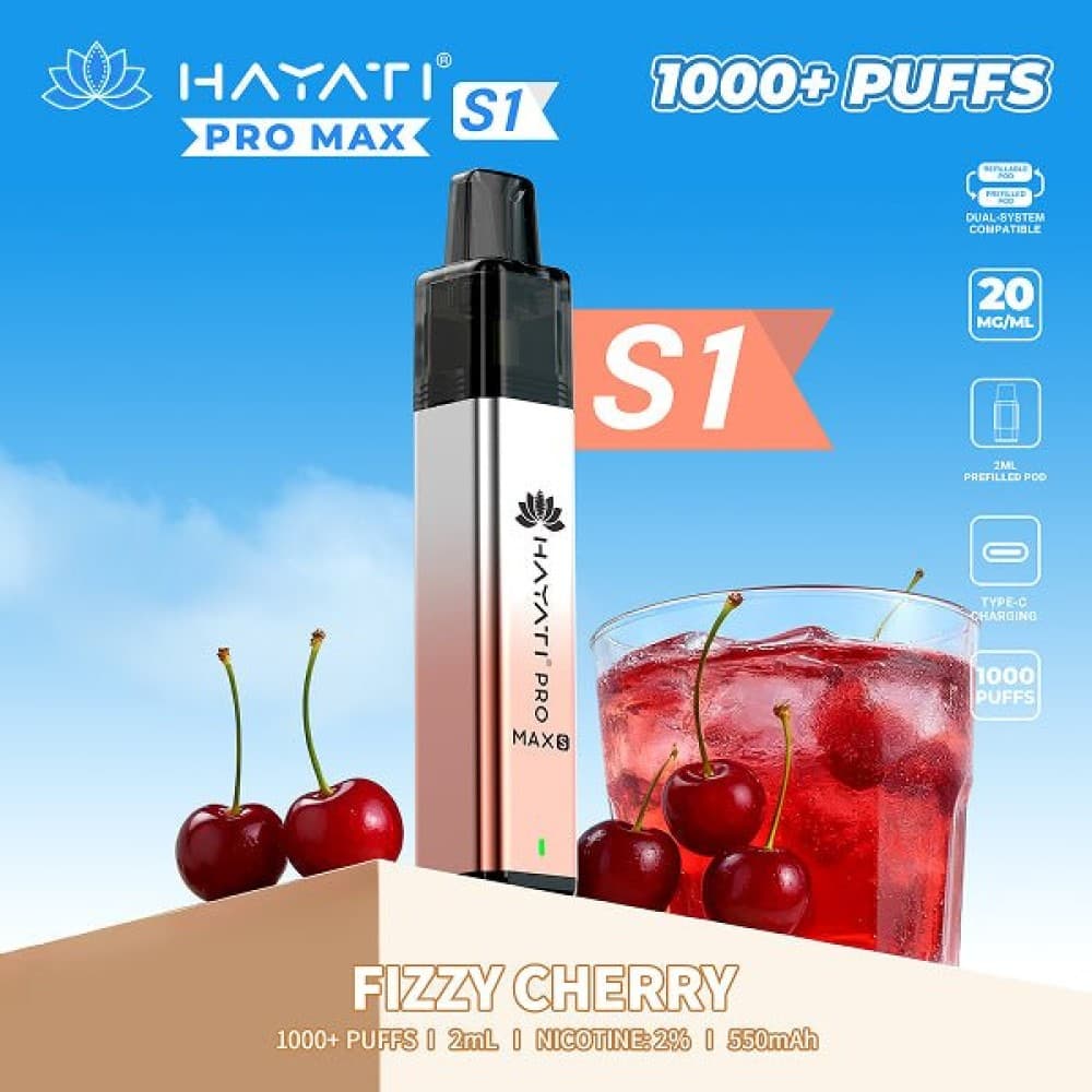Hayati Pro Max S1 - Fizzy Cherry - 10Packs