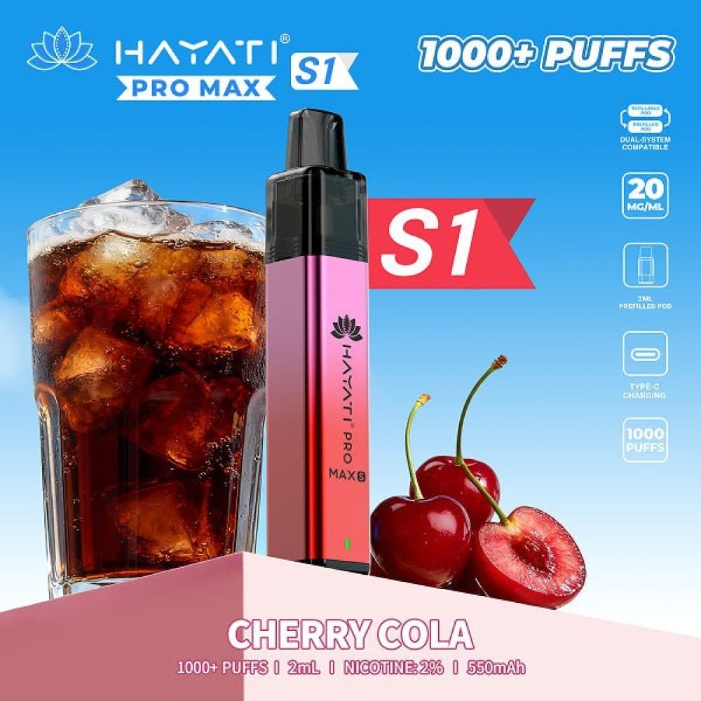 Hayati Pro Max S1 - Cherry Cola - 10Packs
