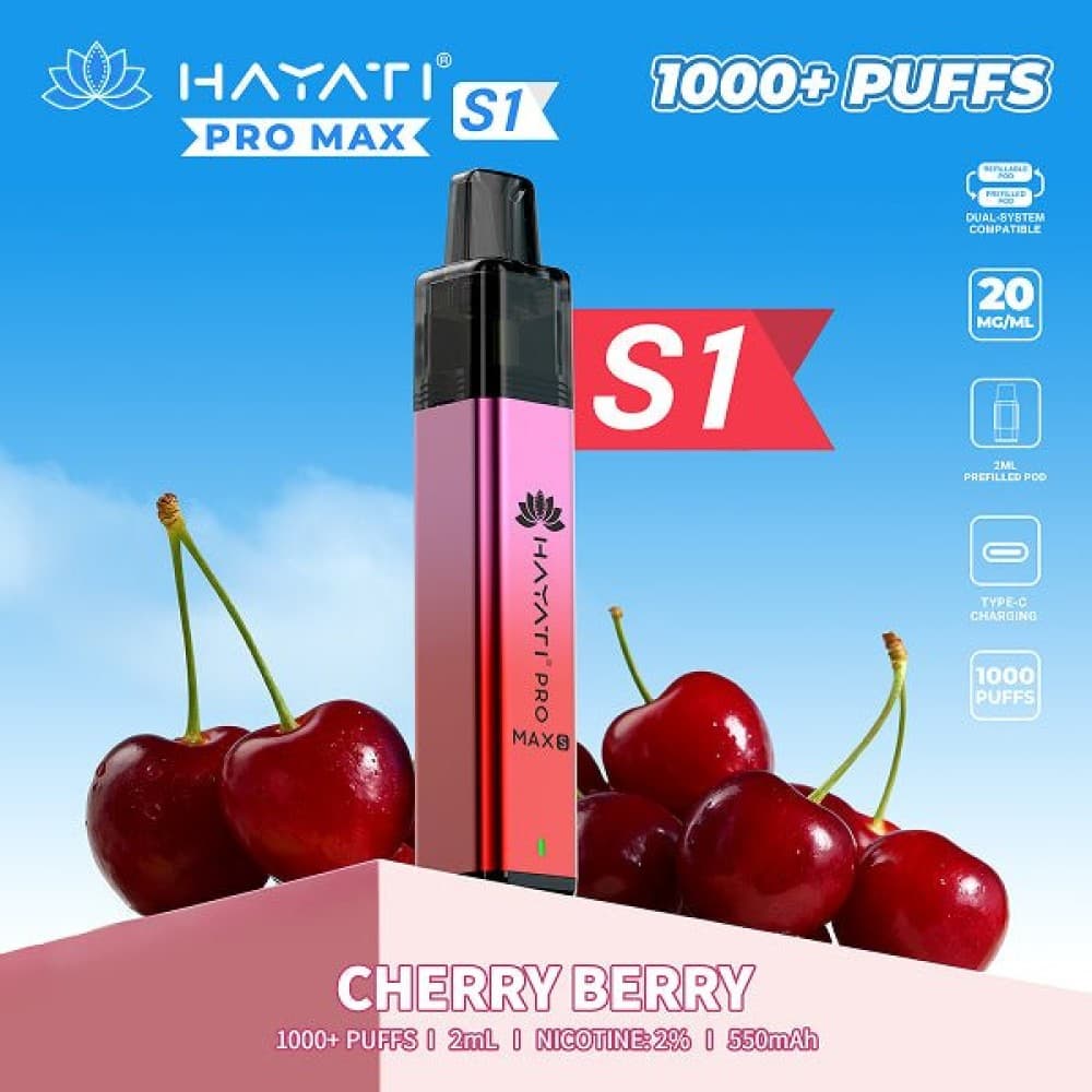 Hayati Pro Max S1 - Cherry Berry - 10Packs