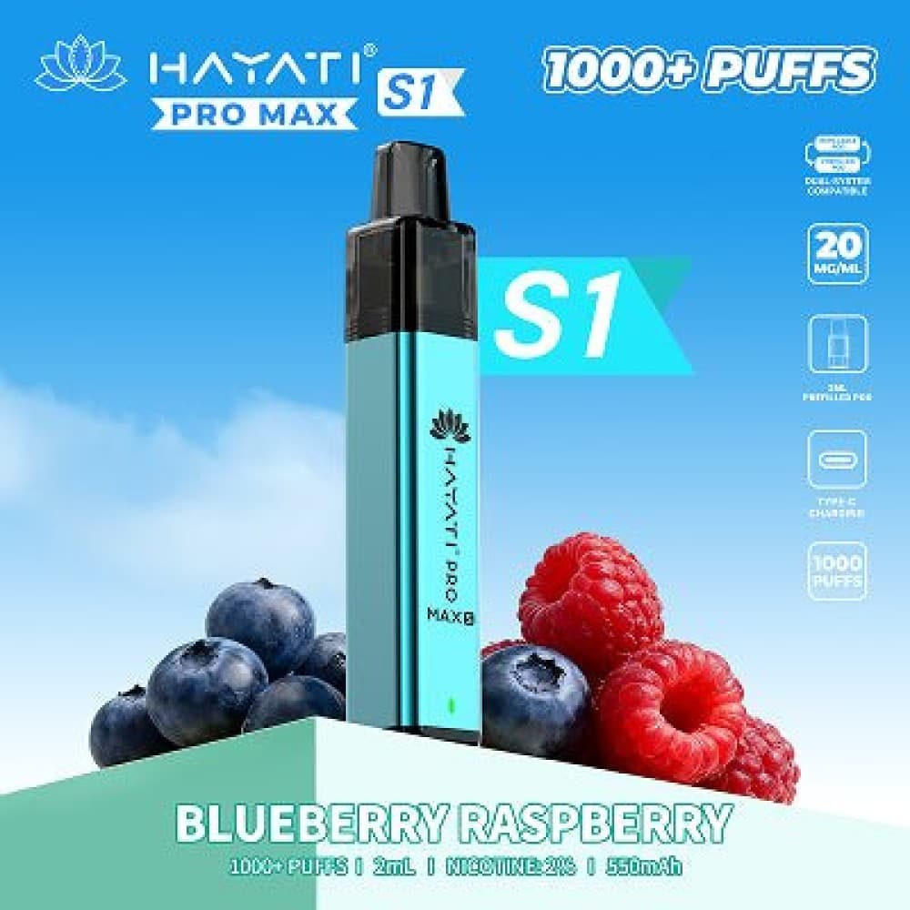 Hayati Pro Max S1 - Blueberry Raspberry - 10Packs