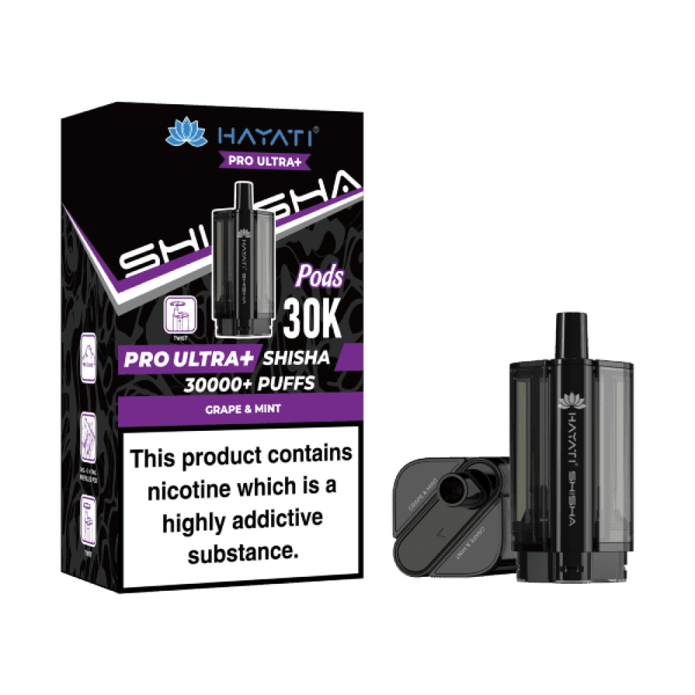 Hayati Shisha Pro Max Plus 30k Pods - Grape Mint