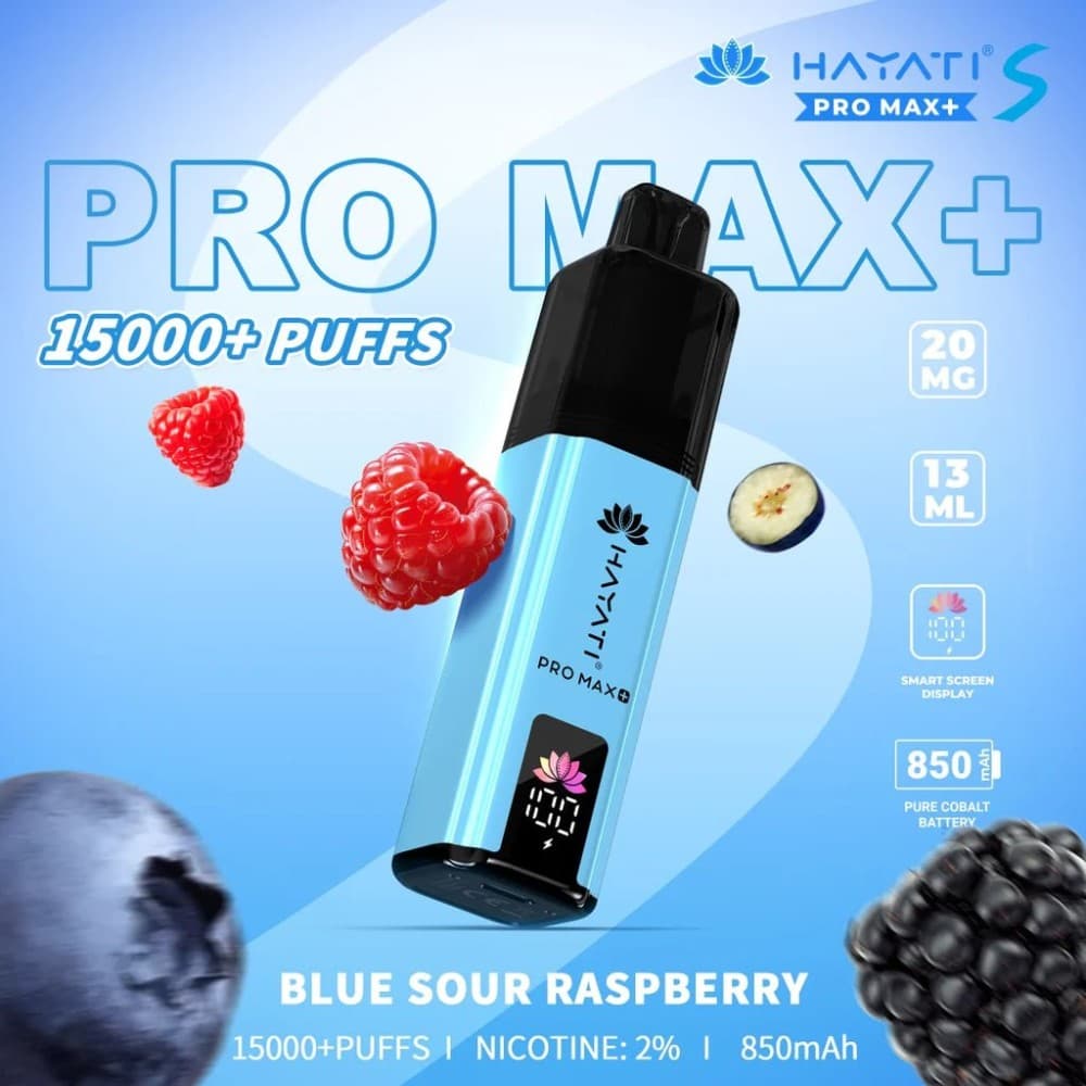 Hayati Pro Max + Plus S 15000 - Blue Sour Raspberry