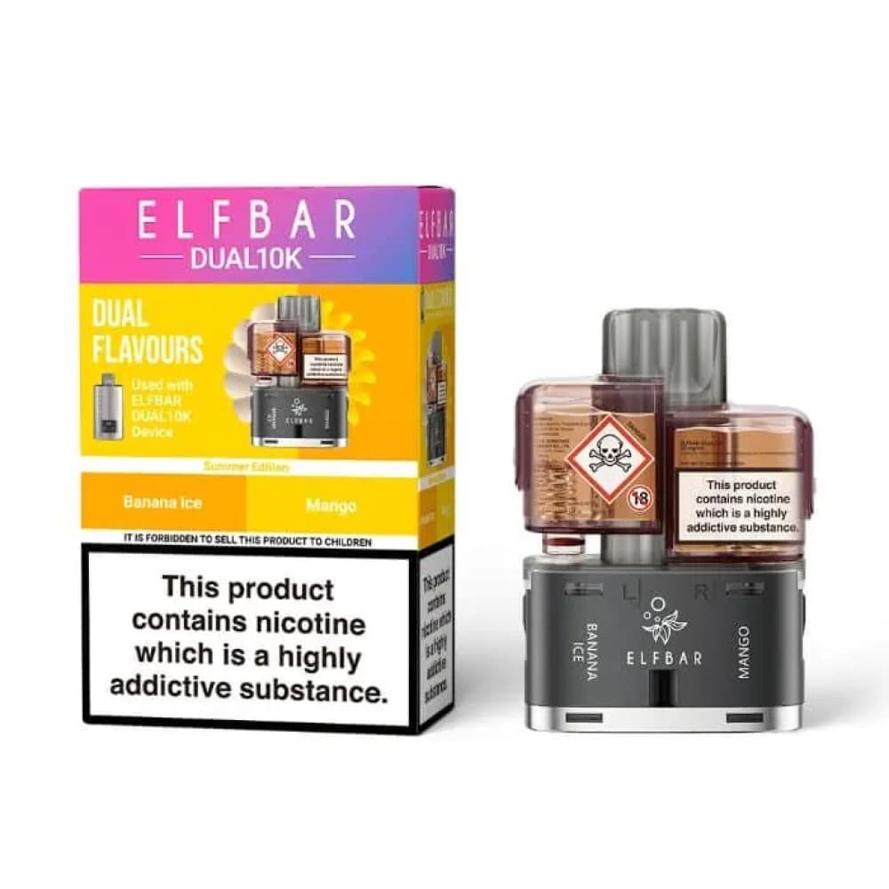 Elf Bar Dual 10k Pods - Banana Ice/Mango