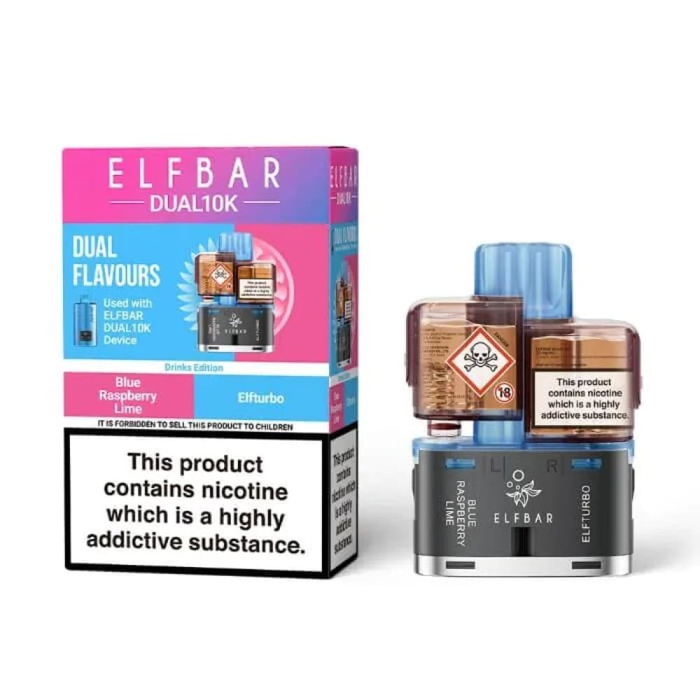 Elf Bar Dual 10k Pods - Blue Raspberry Lime/Elf Turbo