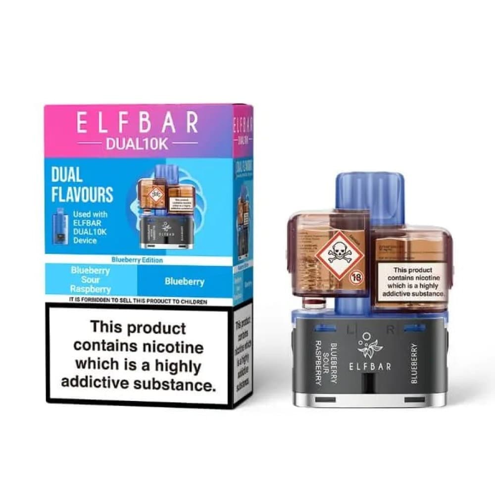 Elf Bar Dual 10k Pods - Blue Sour Raspberry/Blueberry