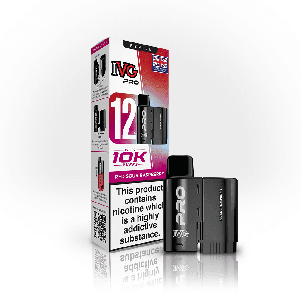 IVG Pro 12 Pods -Red Sour Raspberry - Pack of 5