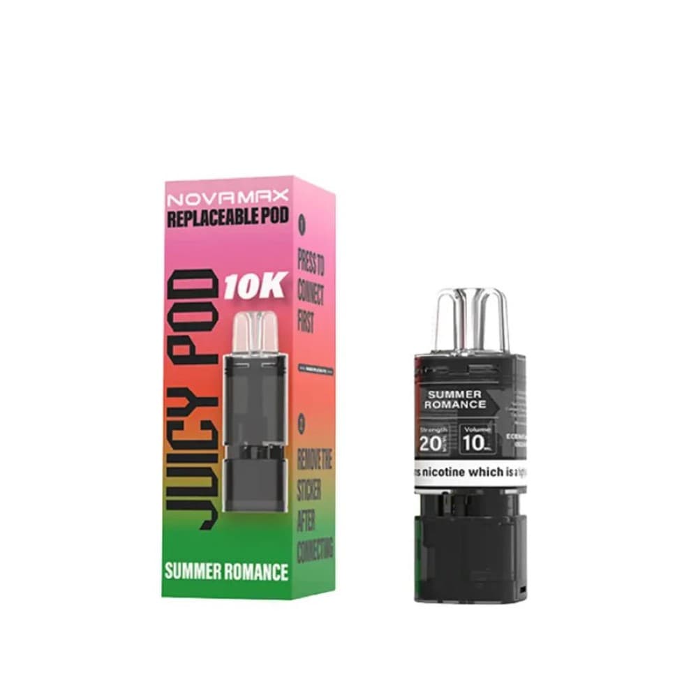 Juicy Pod Novamax 10k Pods - Summer Romance - 5Packs